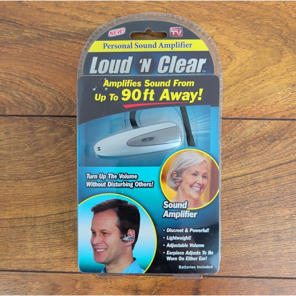 Loud N Clear Personal Sound Amplifier Ear Piece New Sealed As Seen On TV - NEW